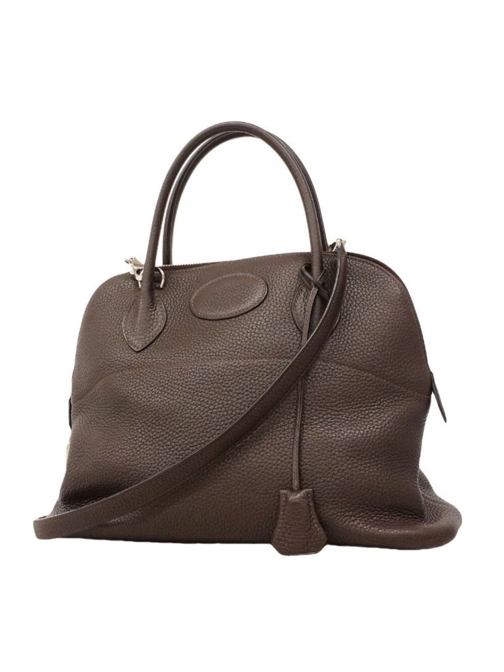 Hermes Handbag Bolide 31 Taurillon Clemence Ebene Silver 2-Way Bag